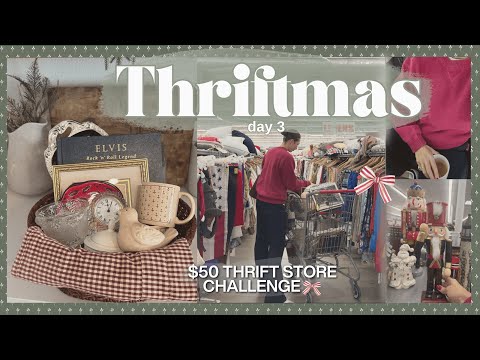 🎄 Thriftmas Day 3 | $50 Thrift Challenge for Secondhand Gifts