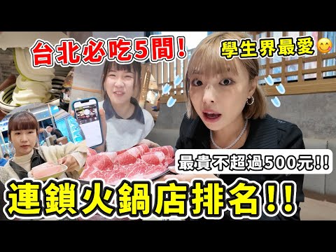 台灣人就是愛吃鍋🍲挑戰”連鎖火鍋店”評比誰最TOP1!! 其中一家吃完超臭但是threads脆文推爆超愛又好吃😋|一隻阿圓
