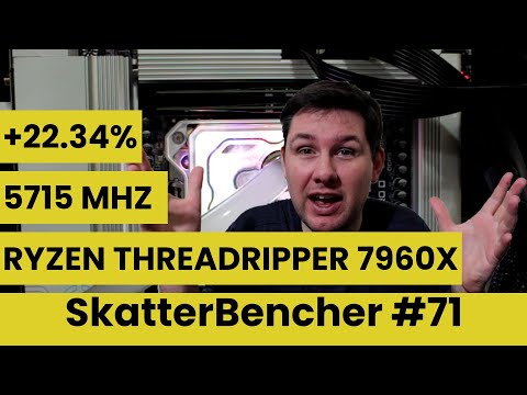 Ryzen Threadripper 7960X Undervolt & Overclock to 5715 MHz feat. TRX50 Aero D | SkatterBencher #71