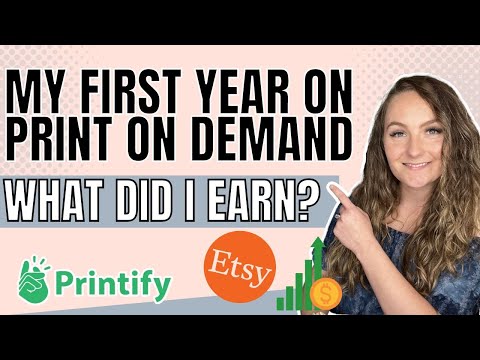 How Much PROFIT I Made With Etsy + Print On Demand My First Year! (With No Design Experience!)