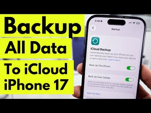 How to Backup all iPhone 17 Pro, Max Data to iCloud (2 Methods)