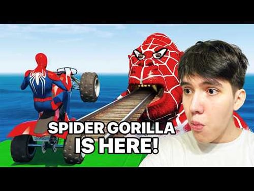 OH NOOOO! SPIDER GORILLA is HERE! Supers try to Compete Epic Stunt Race! KeFresH MULTIVERSE