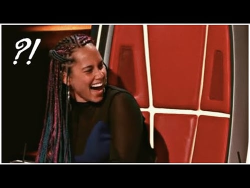 alicia keys being funny and cute (during the voice)
