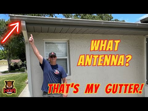 Stealth Ham Radio Antenna the HOA Will Never Find: Rain Downspout Gutter Antenna Breaking Pile Ups