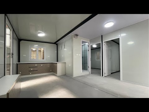 How to unload an expandable container house?