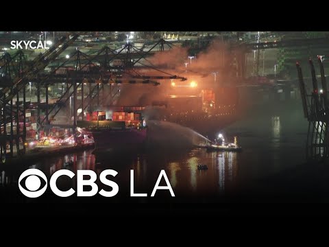 Shelter-in-place order issued as cargo ship continues to burn in Port of LA