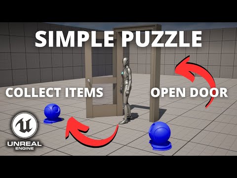 How to Make a Puzzle: Collect Items to Open Gate in Unreal Engine 5