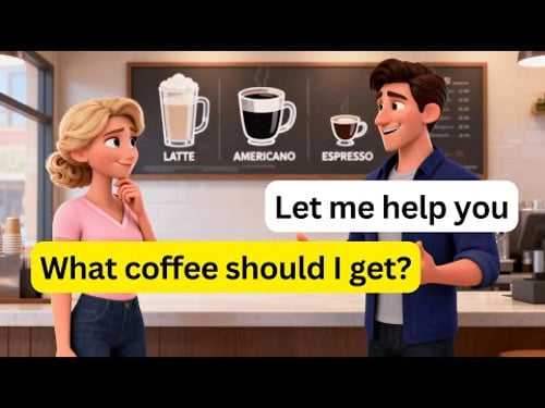 10 Easy English Conversations for Ordering Coffee | Real Life Dialogues A1-A2