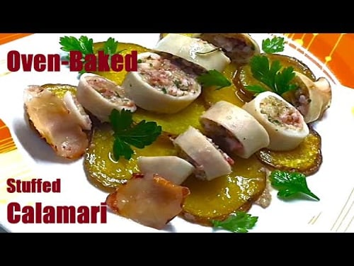 Stuffed Calamari with Potatoes Italian classic: