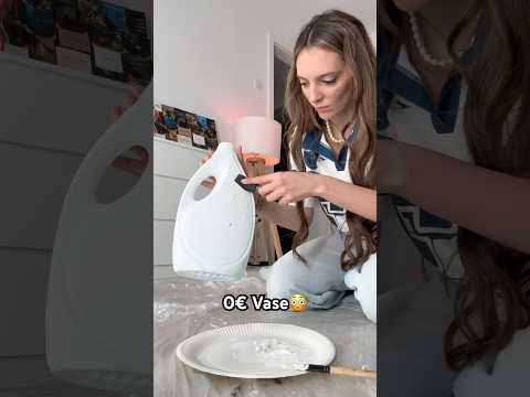 Ich mache eine VASE aus meinem alten WASCHMITTEL?!😳 #diy #upcycling