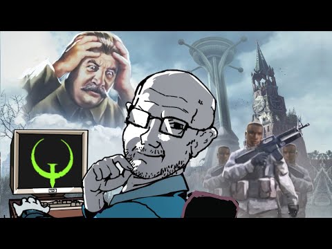 A Soviet man discovers QUAKE and BLACK PEOPLE; goes to Kremlin