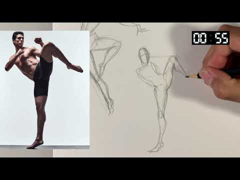 Figure Drawing Gesture Practice 2