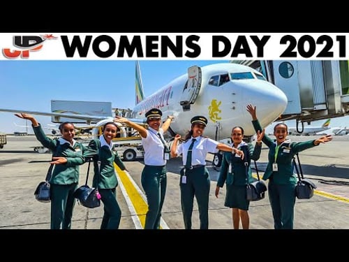 WOMENS DAY 2021 Ethiopian Boeing 737 departing Addis Ababa