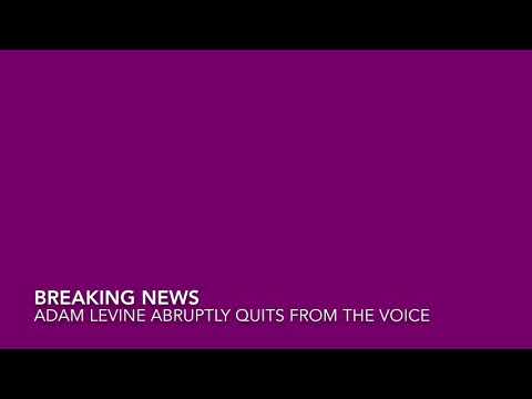 BREAKING: Adam Levine QUITS The Voice, Gwen Stefani replaces him