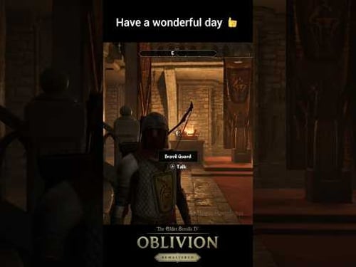 Guard makes me blush.. #shorts #oblivionremastered