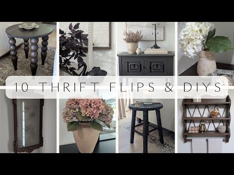 10 Thrift Flips & DIYS / High End Style Home Decor on a Budget / EASY Home Decor Thrift Makeovers