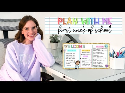 PLAN WITH ME | first week of school