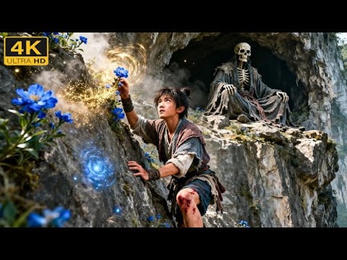 【爆燃武俠電影】採藥小夥被困荒野意外發現神秘嵐花,打通奇經八脈參悟絕世神功! #movie #武俠 #奇幻