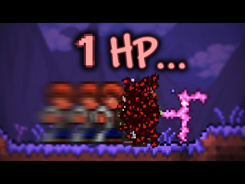 Terraria with 1HP is insane...