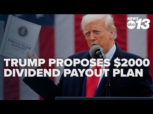 Trump proposes $2,000 tariff funded dividend payout plan for Americans