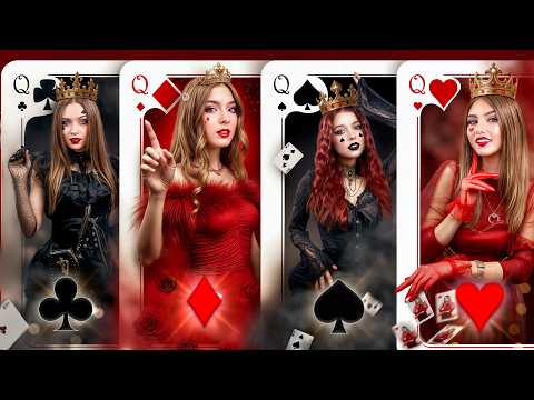 Пиковая, Червовая, Трефовая и Бубновая Королева! Я Попала в Страну Чудес в Реальной Жизни
