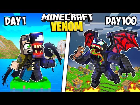 I Survived 100 Days as VENOM in Minecraft