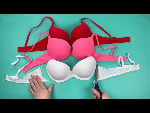 I MADE 3 NEW THINGS OUT OF OLD BRAS! Fantastic recycling!