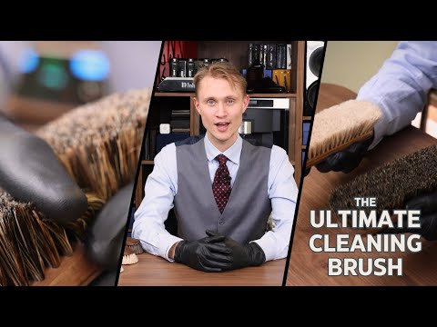 The Ultimate Cleaning Shoe Brush - Wild Boar Bristles from Paul Brunngard