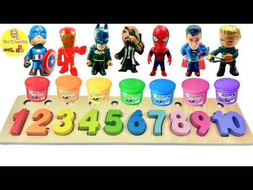 Superhero Playdough Numbers 1-10 | Create, Count and learn Numbers for Toddlers and Preschoolers