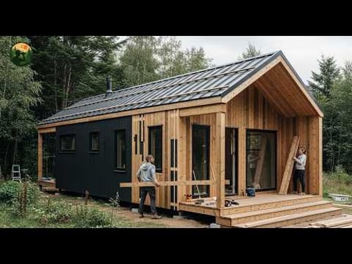 From Ground to Roof: A Couple’s Full Wooden House Construction
