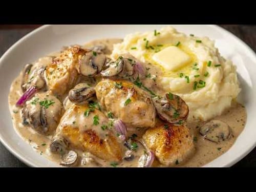 This creamy chicken sauce turns mushrooms into something incredible