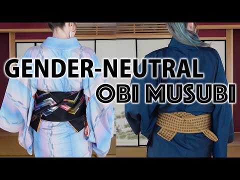 4 Gender-Neutral Obi Arrangements for Kimono