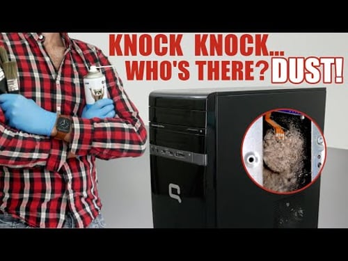 HARD cleaning for this DUSTY computer!! (Compaq CQ2000 PC)