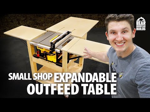 Small Shop Expandable Outfeed Table | Less Room More Space