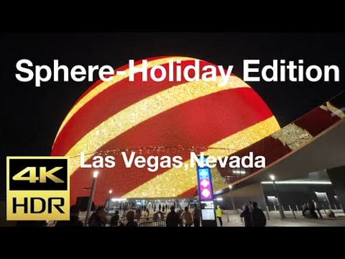 Sphere Holiday Display -las Vegas