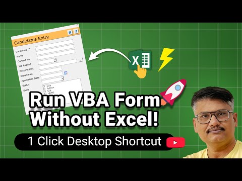 Run Excel VBA Form Without Opening Excel! | Step-by-Step Tutorial