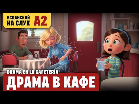Драма в кафе. Веселый рассказ (уровень А2). Испанский на слух.