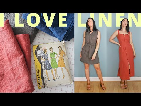 Sewing Linen Dresses {spoiler: I LOVE THEM} | Vintage Shirtdress and Button Front Sundress