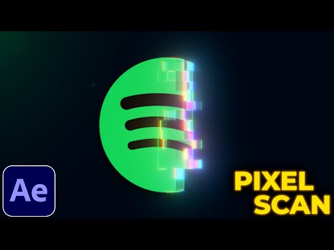 Pixel Scan Logo Animation Tutorial in After Effects | Digital Logo Wipe | No Plugins