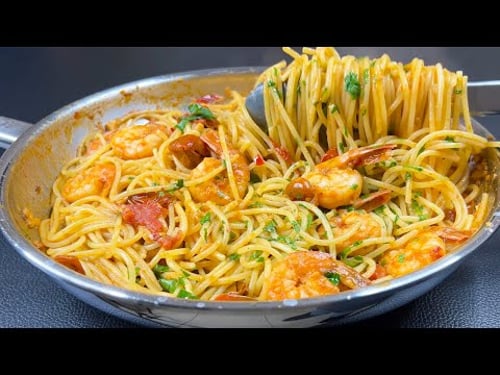 Garnelen Knoblauch Spaghetti – schnelles, einfaches und unglaublich leckeres Rezept! Zum Abendessen