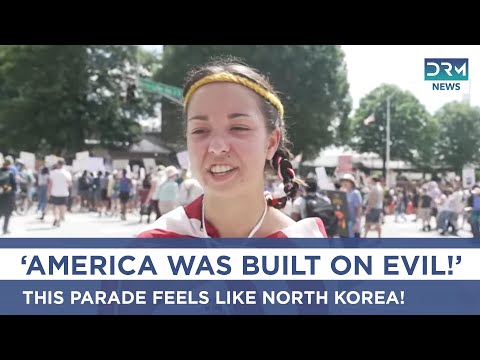 Young Protester Rips Into Trump Birthday Parade: “This Is Not North Korea!” | AC1G