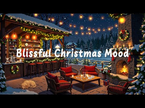 Blissful Christmas Mood | Cozy Winter Coffee Shop with Jazzy Lo-fi Beats for Study, Work, Relax