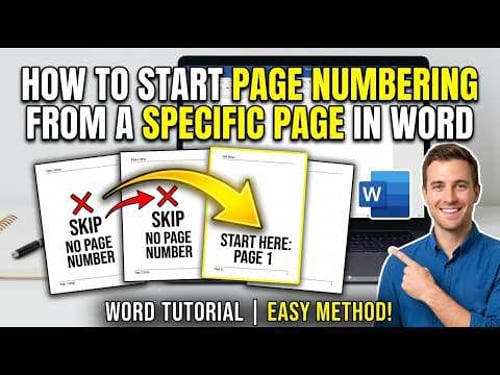 How to Add Page Numbers to a Word Document | Microsoft Word for Beginners