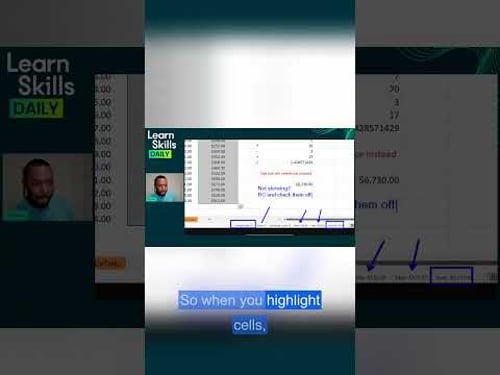 Excel Quick Cheat: Use the Status Bar for Sums and Averages #excel