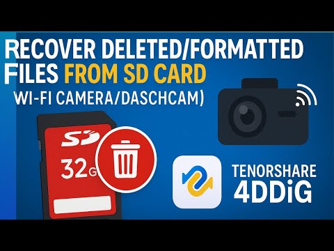 Recover Deleted/Formatted Files from SD card (on WiFi camera or Dashcam)100% Working Method!