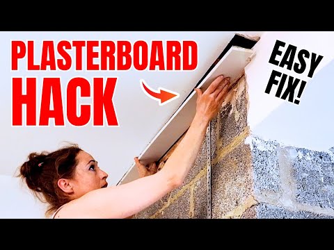 Simple plasterboard hack to repair large holes that BEGINNERS should know!