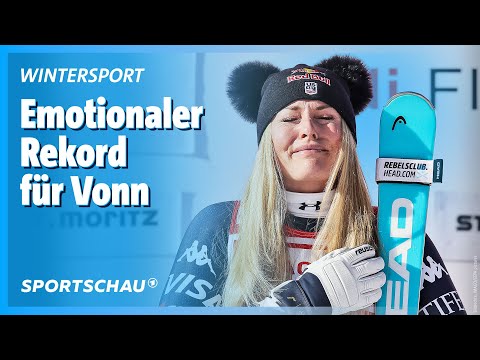 Ski Alpin: Lindsey Vonn schreibt Ski-Geschichte bei Abfahrt in St. Moritz | Sportschau