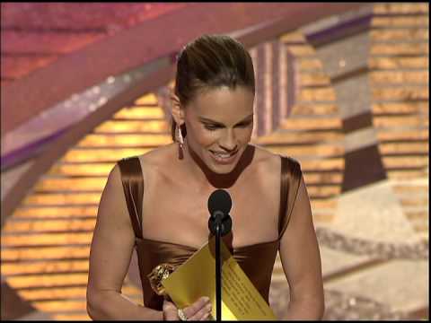Golden Globes 2005 Hilary Swank Best Actress Motion Picture Drama