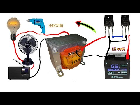 How to make an inverter using a 10A transformer - Toshiba 2SC5200 12V to 220V