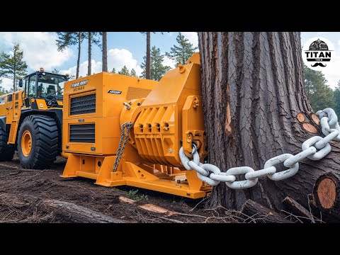 Extreme Dangerous Monster Stump Removal Excavator | Amazing Fastest Wood Chipper Machines #29